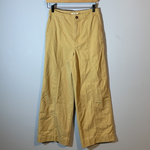Madewell seamed wide leg desert dune size 4 khaki ng545 - Picture 5 of 6
